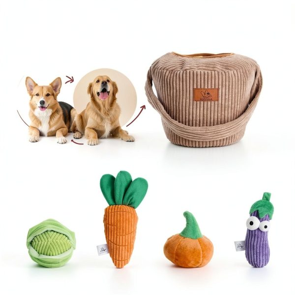 Dog Squeaky Toy Nocciola Soft Plush Pack 15-4
