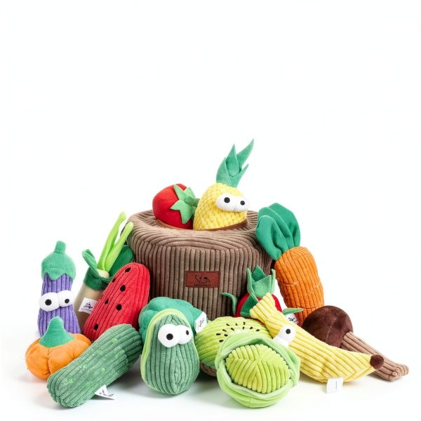 Dog Squeaky Toy Nocciola Soft Plush Pack 15-2