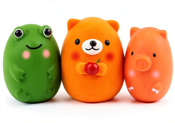 WONPET Squeaky Latex Dog Toy 4 Pack Soft Egg Balls-1