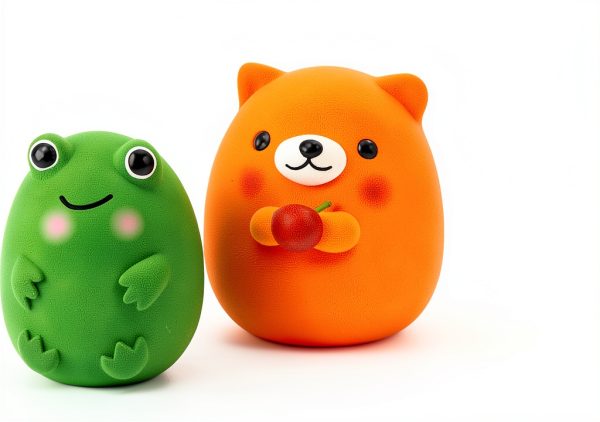 WONPET Squeaky Latex Dog Toy 4 Pack Soft Egg Balls-2