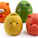 WONPET Squeaky Latex Dog Toy 4 Pack Soft Egg Balls-0