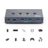 TJCXELE USB 3.2 4-Computer KVM Switch Model TJUS-03USB Switch 202E-4