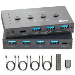 PVBCTCSID USB 3.2 Switch 4 PC KVM Switch-0