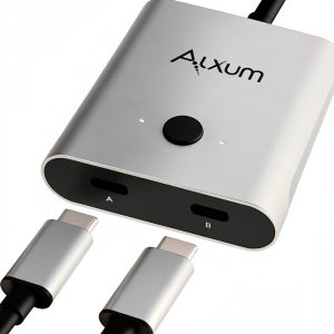 USB C KVM Switch Alxum 2 in 1 100W Fast Charge-0