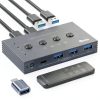 TJCXELE USB 3.2 4-Computer KVM Switch Model TJUS-03USB Switch 202E-0