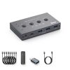 TJCXELE USB 3.2 4-Computer KVM Switch Model TJUS-03USB Switch 202E-6