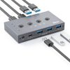 TJCXELE USB 3.2 4-Computer KVM Switch Model TJUS-03USB Switch 202E-3