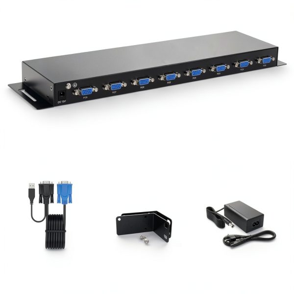 MT-VIKI 8 Port VGA KVM Switch Metal Panel Mount-4