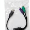 PS2 to USB Adapter Perixx PERIPRO-401 Dual Port Keyboard Mouse Black-5