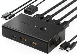 UGREEN HDMI 2-Port KVM Switch 4K@60Hz with 4 USB Ports for Dual PC-0