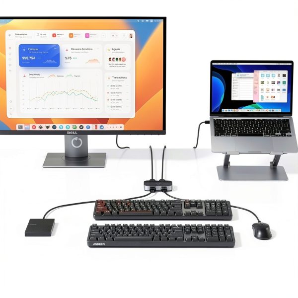 UGREEN USB 3.0 Switch 2-Port Manual 2‑Way KVM‑Style USB Switch Black-3
