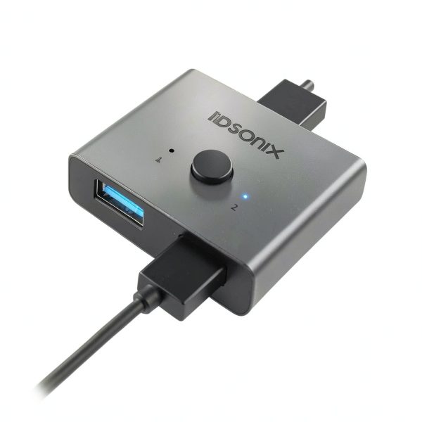 USB 3.0 Switch iDsonix U3S02 Aluminum KVM Switch with 3 Ports-6