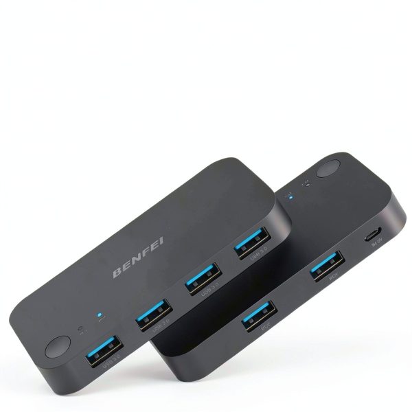 USB 3.0 KVM Switch BENFEI 2 in 4 USB Switch Model 000354 Black-2