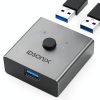 USB 3.0 Switch iDsonix U3S02 Aluminum KVM Switch with 3 Ports-0