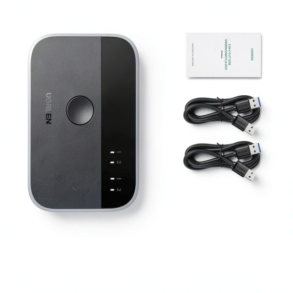 UGREEN USB 3.0 Switch 2-Port Manual 2‑Way KVM‑Style USB Switch Black-6