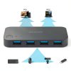 USB 3.0 KVM Switch BENFEI 2 in 4 USB Switch Model 000354 Black-1