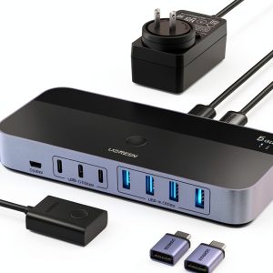 USB Switch 2‑In 7‑Out UGREEN USB A Switch with USB‑C Adapter-0