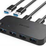 USB 3.0 KVM Switch BENFEI 2 in 4 USB Switch Model 000354 Black-0