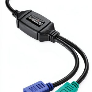 PS2 to USB Adapter Perixx PERIPRO-401 Dual Port Keyboard Mouse Black-0