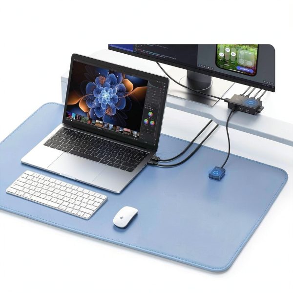 UGREEN HDMI 2-Port KVM Switch 4K@60Hz with 4 USB Ports for Dual PC-5