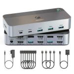 HDMI KVM Switch 2 Computers 2 Monitors UGREEN Dual HDMI 4K@60Hz-0