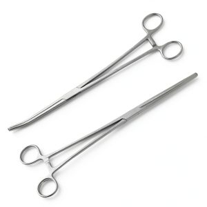 SURGICAL ONLINE Set of 2 Premium Quality 10" Long Rochester Pean Hemostat Full Mouth Serration Forceps Straight & Curved Clamps Three Locking Positions - SurgicalOnline-0