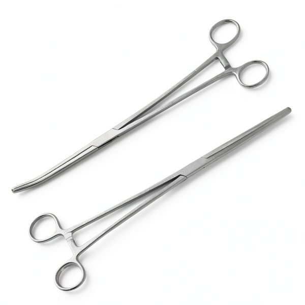 SURGICAL ONLINE Set of 2 Premium Quality 10" Long Rochester Pean Hemostat Full Mouth Serration Forceps Straight & Curved Clamps Three Locking Positions - SurgicalOnline-0