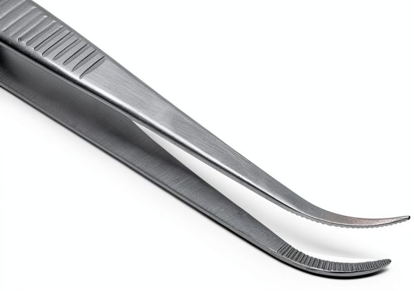 Iris Eye Dressing Forceps 4.5" Curved Serrated - A2ZSCILAB Stainless-5