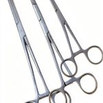 Cynamed-Set of 3 Pean HEMOSTAT Forceps Curved 6" 8" 10" Hemostat Forceps Tongs Full Serrated Stainless Steel-0