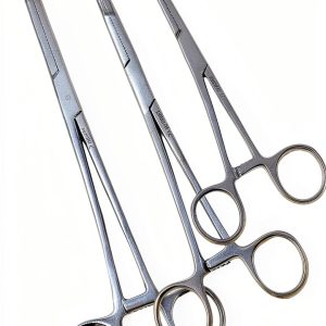 Cynamed-Set of 3 Pean HEMOSTAT Forceps Curved 6" 8" 10" Hemostat Forceps Tongs Full Serrated Stainless Steel-0