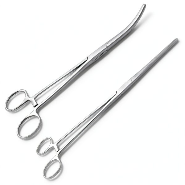 SURGICAL ONLINE Set of 2 Premium Quality 10" Long Rochester Pean Hemostat Full Mouth Serration Forceps Straight & Curved Clamps Three Locking Positions - SurgicalOnline-5