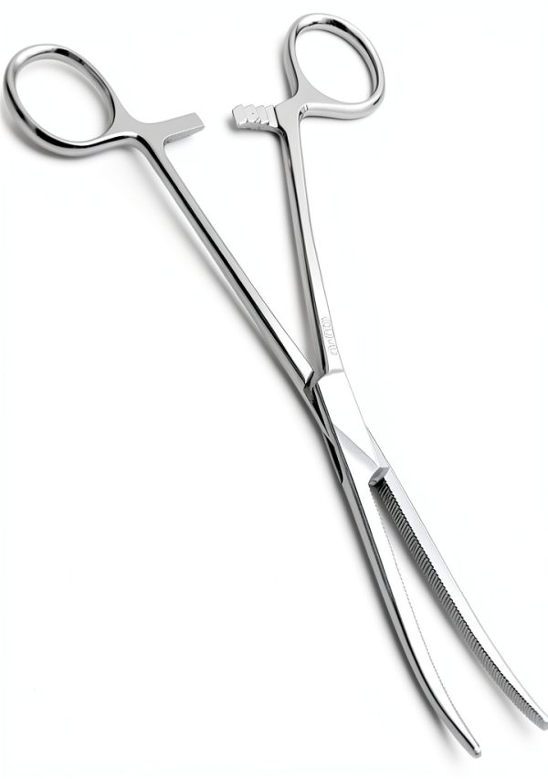 A2Z SCILAB Heavy Duty 12" Full Serrated Curved Hemostat Forceps Locking Clamps Stainless Steel-0