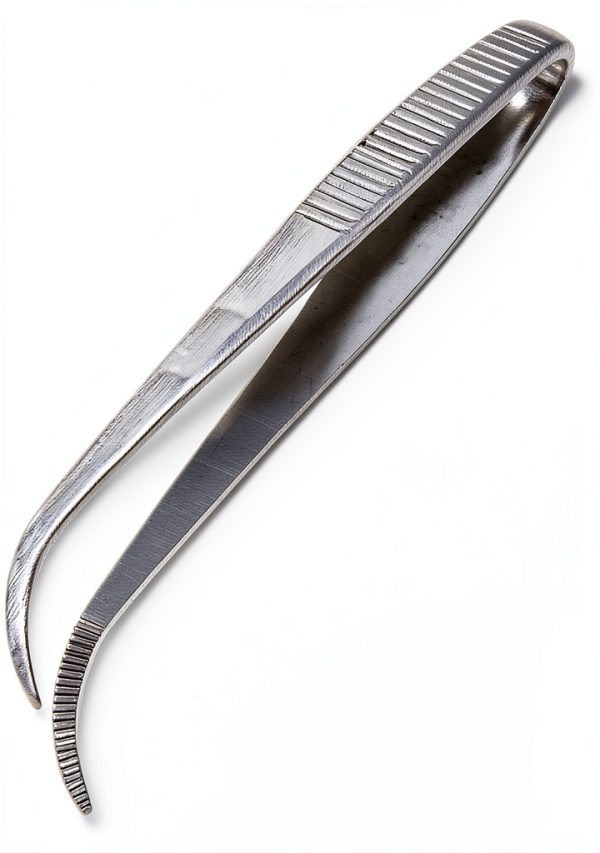 Iris Eye Dressing Forceps 4.5" Curved Serrated - A2ZSCILAB Stainless-2