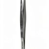 Iris Eye Dressing Forceps 4.5" Curved Serrated - A2ZSCILAB Stainless-3