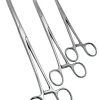 Cynamed-Set of 3 Pean HEMOSTAT Forceps Curved 6" 8" 10" Hemostat Forceps Tongs Full Serrated Stainless Steel-2